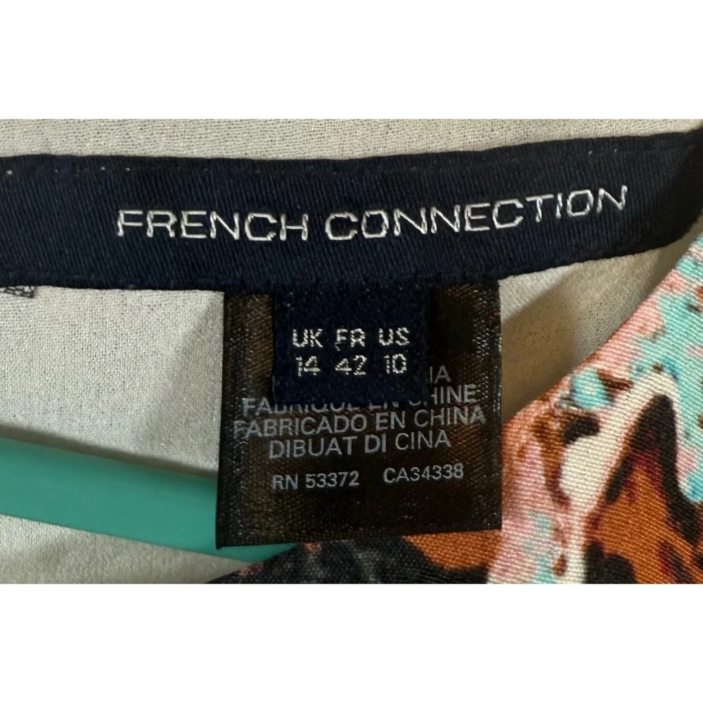 French Connection Sleeveless Dress Abstract Print Fit & Flare Size 10‎